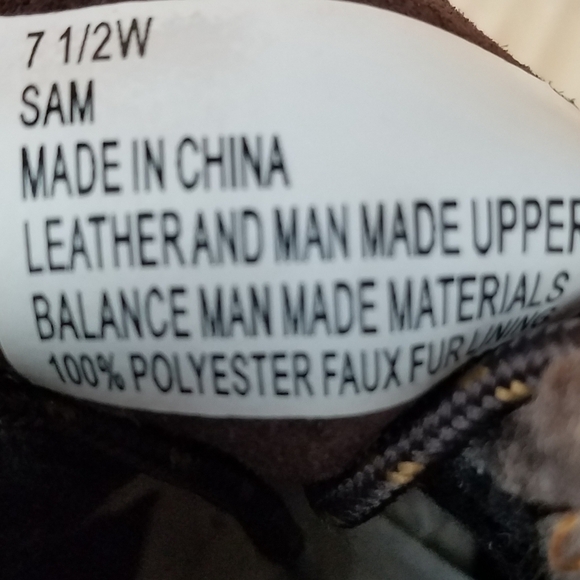 KHOMBU SAM Womens 7.5 US Leather Faux Fur Ankle Boot Lace-up Snow Winter Outdoor - Picture 12 of 12